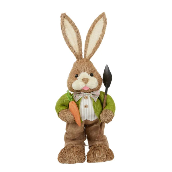 Green Max Bunny With Shovel Straw - 25cm x 63cm
