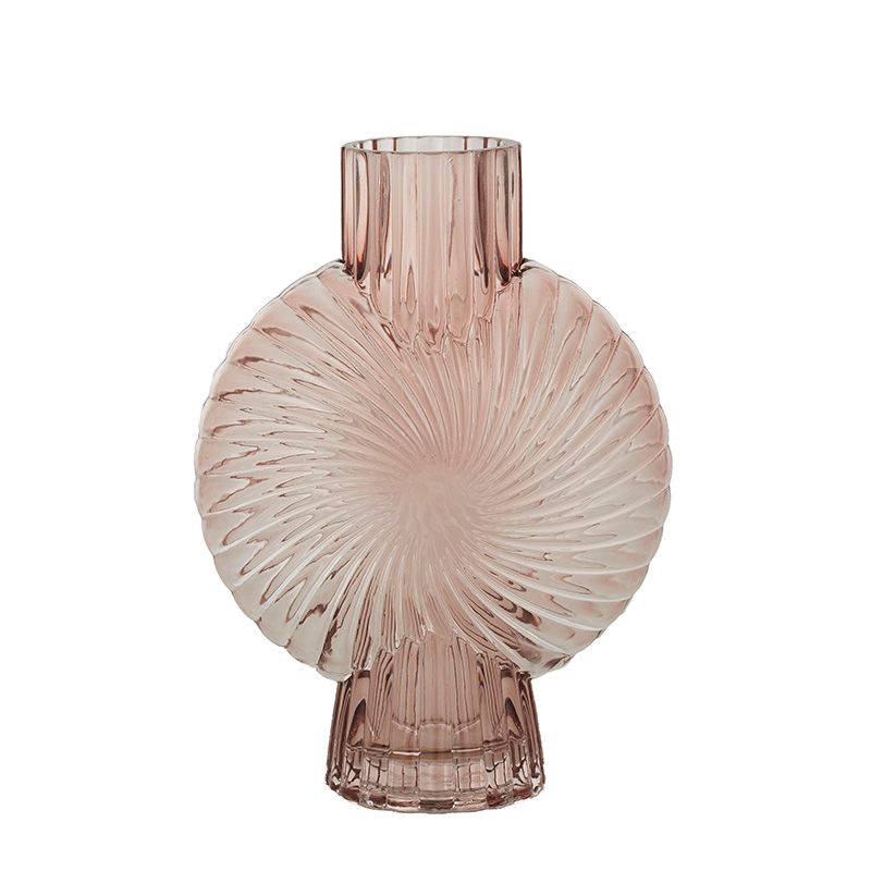Peach Mirit Glass Vase - 18.5cm x 25cm