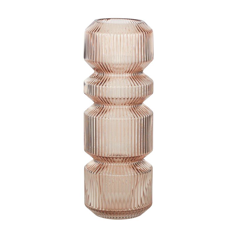 Pink Dapper Glass Vase - 12cm x 35cm