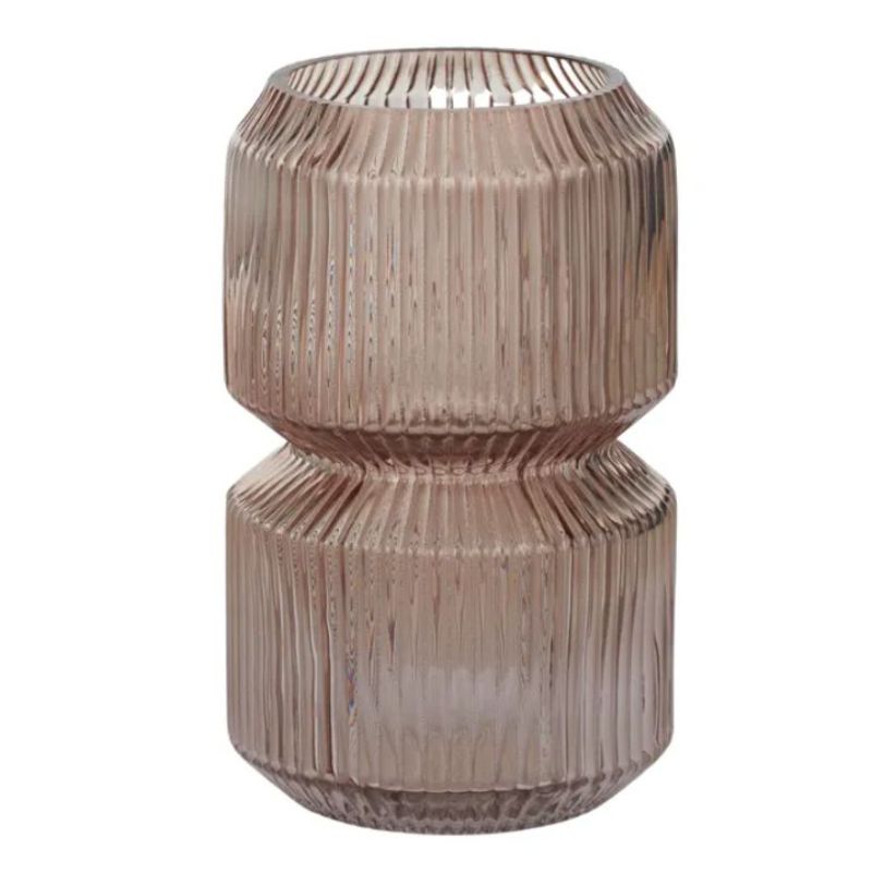 Pink Dapper Glass Vase - 12cm x 20cm