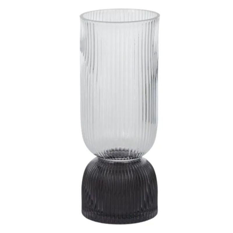 Grey Charcoal Erwin Glass Vase - 10cm x 26cm
