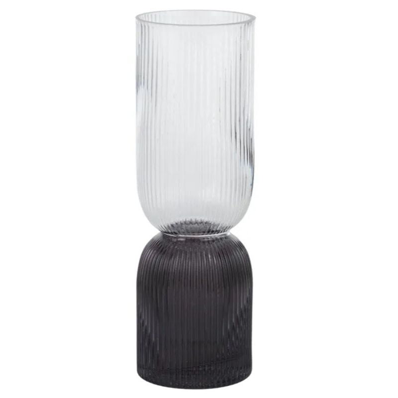 Grey Charcoal Erwin Glass Vase - 10cm x 32cm