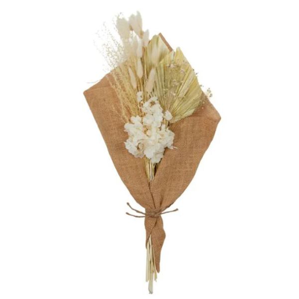 Ivory Ida Hessian Wrap Bouquet - 50cm