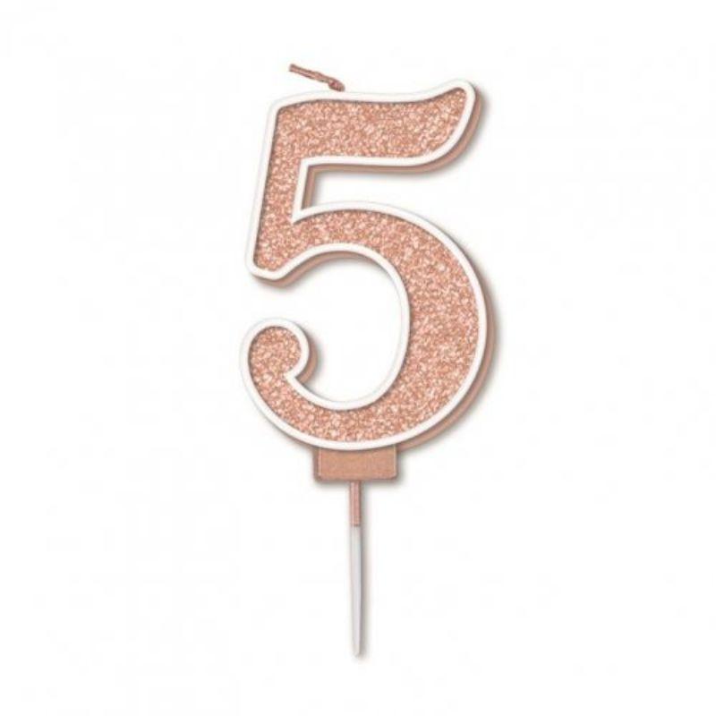 Sparkling Fizz Rose Gold #5 Candle - 7.5cm