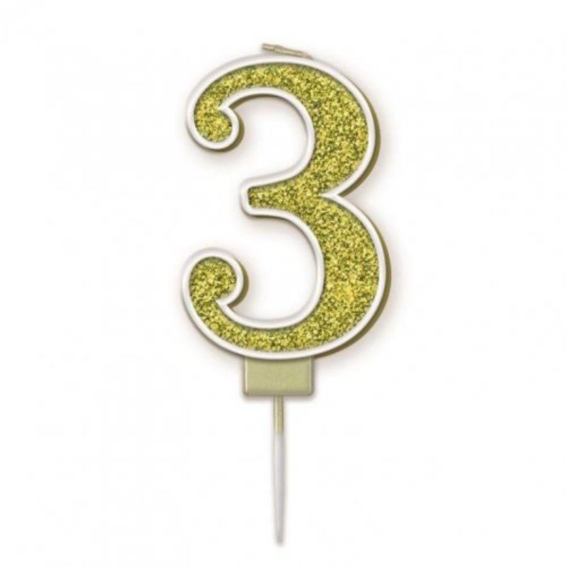 Sparkling Fizz Gold #3 Candle - 7.5cm