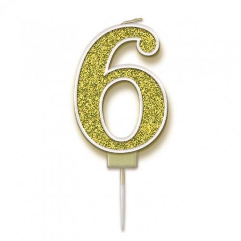 Sparkling Fizz Gold #6 Candle - 7.5cm