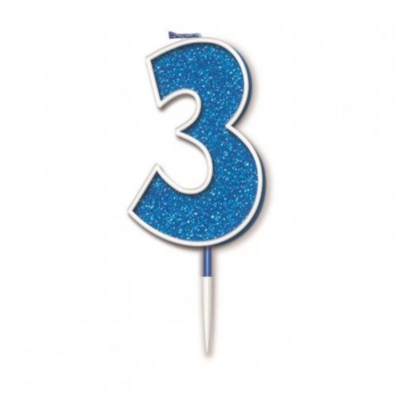 Sparkling Fizz Blue #3 Candle - 7.5cm
