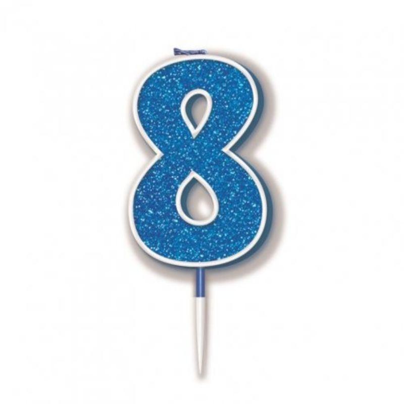 Sparkling Fizz Blue #8 Candle - 7.5cm