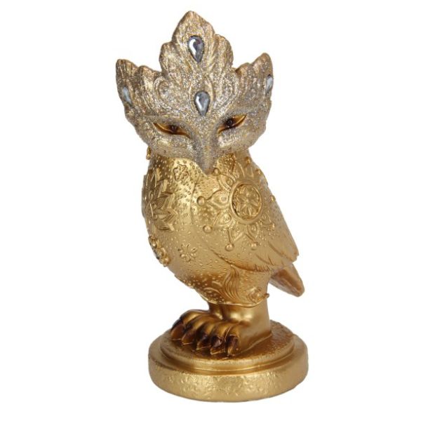Mystical Gold Jewelled Owl - 15cm