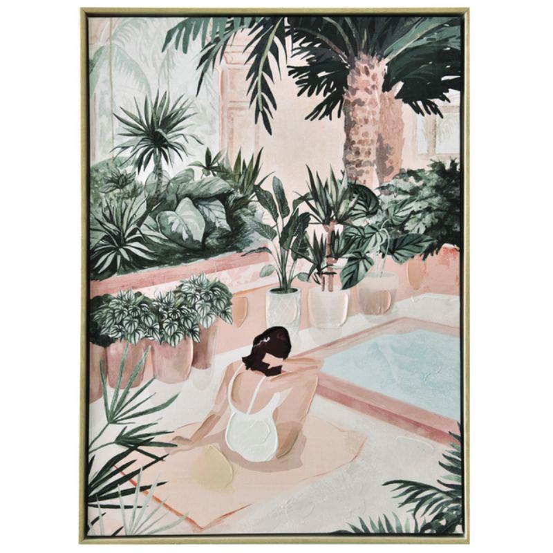 Greenhouse Pool Painting 53cm x 73cm