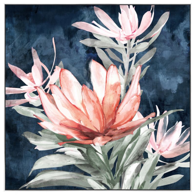 Once and Floral Painting Wall Art - 83cm x 83cm