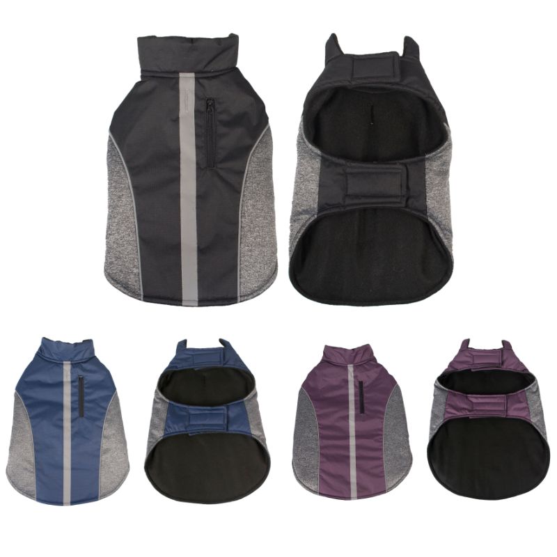 Marle Grey Polyester Large Pet Jacket - 60cm