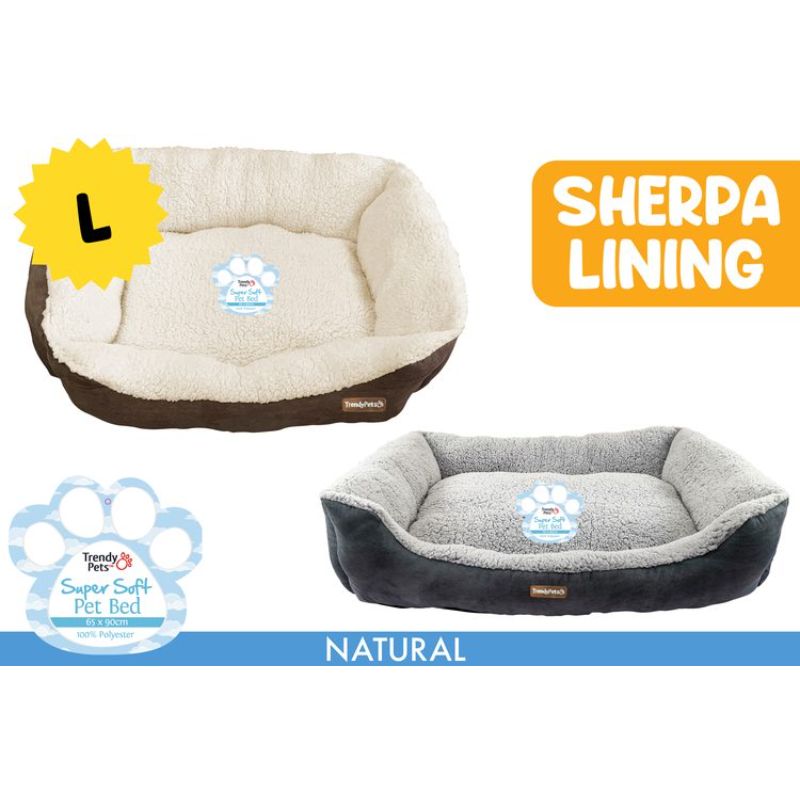 Super Soft Large Pet Bed - 65cm x 90cm x 23cm