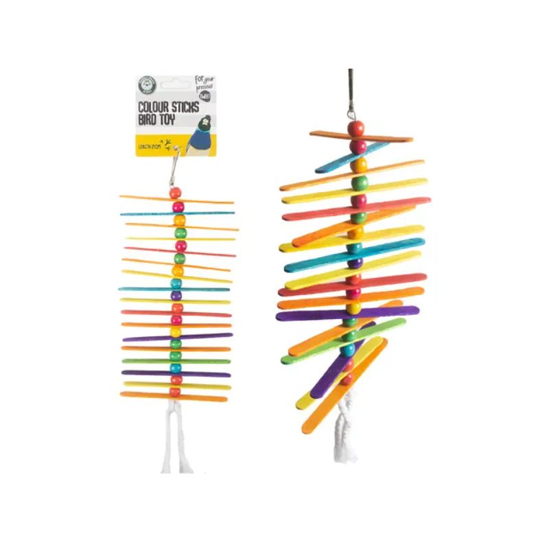 Colour Sticks Bird Toy - 21cm x 11cm