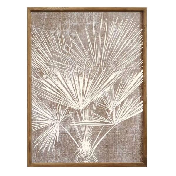 BANANA PALM MDF WALL ART 60X90CM