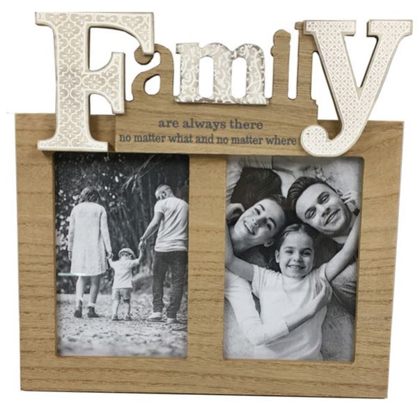 Family Twin Photo Frame - 26cm