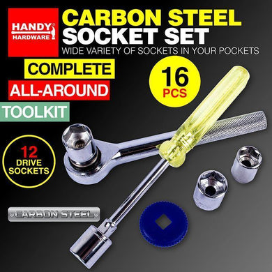 16 Piece Carbon Steel Socket Set - The Base Warehouse