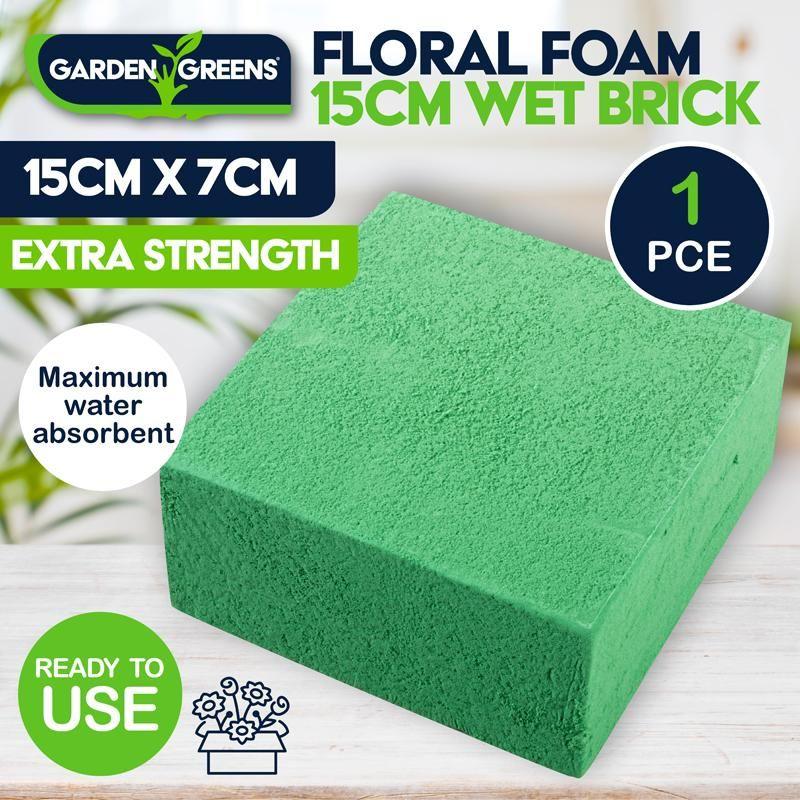 Wet Brick Floral Foam - 15cm x 15cm x 7cm