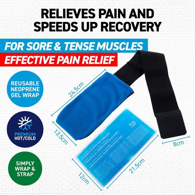 Hot/Cold Wrap & Strap Multi-Purpose Head, Lower Back Support - 24.5cm x 13.5cm