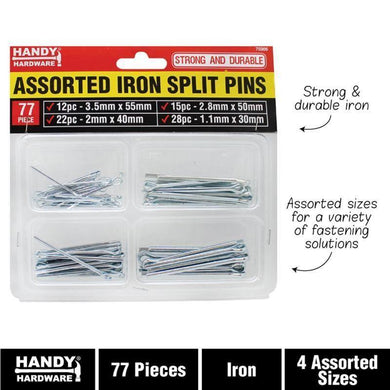 77 Piece Assorted Iron Split Pins - The Base Warehouse