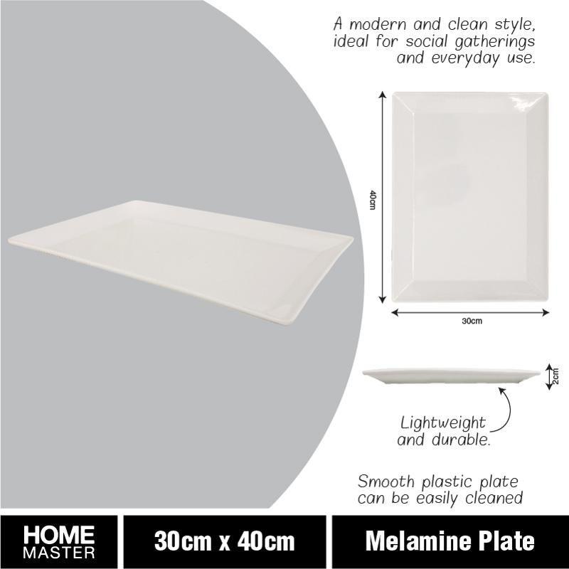 White Melamine Plate - 30cm x 40cm