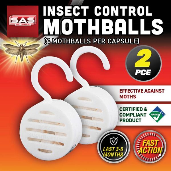 2 Pack Insect Control Mothballs - 12g