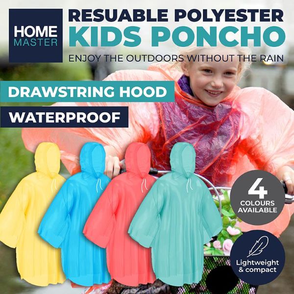 Reusable Polyester Kids Poncho