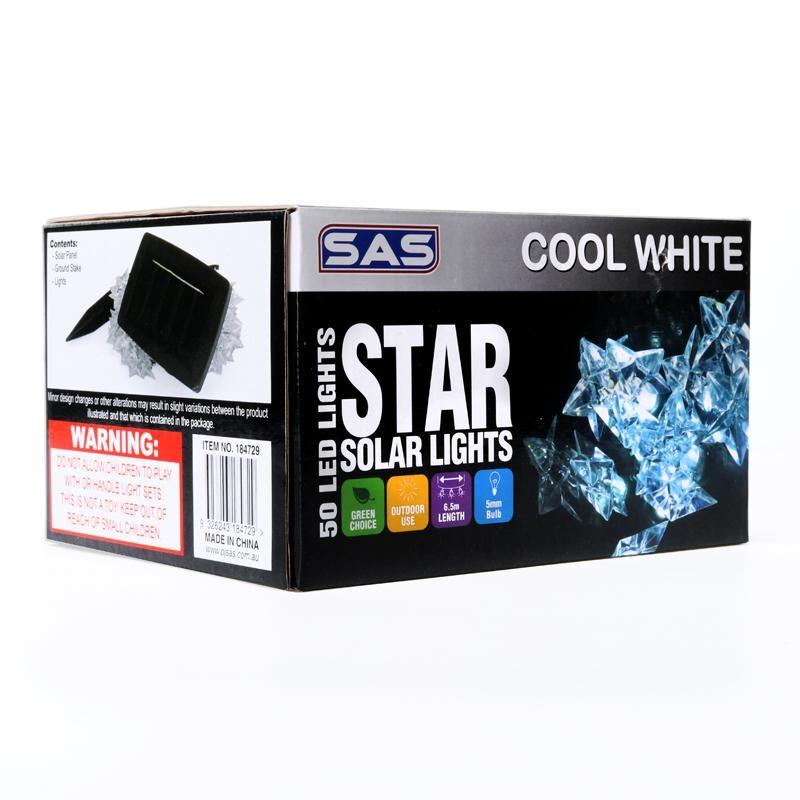 Light Solar Shape Star 6.5m 50pk Cool White