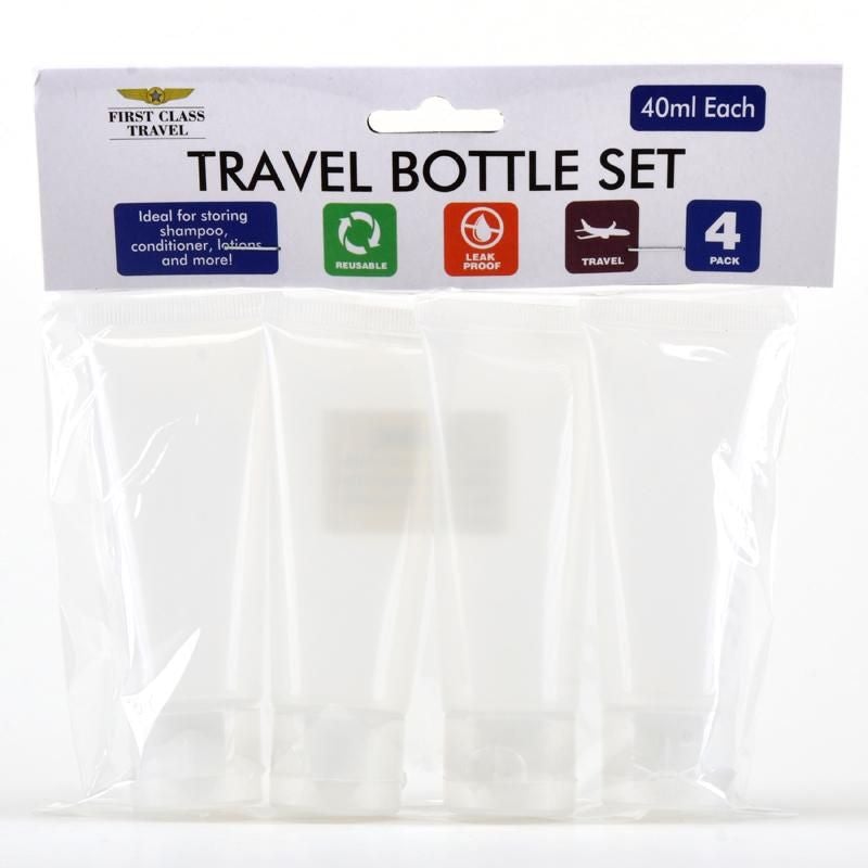 4 Pack Travel Bottle Set - 40ml
