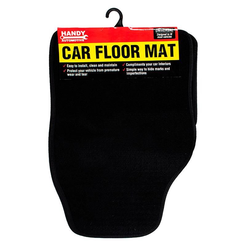 4 Pack Car Front & Rear Black Floor Mats