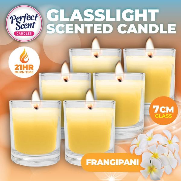 Frangipani Glasslight Scented Candle - 7cm