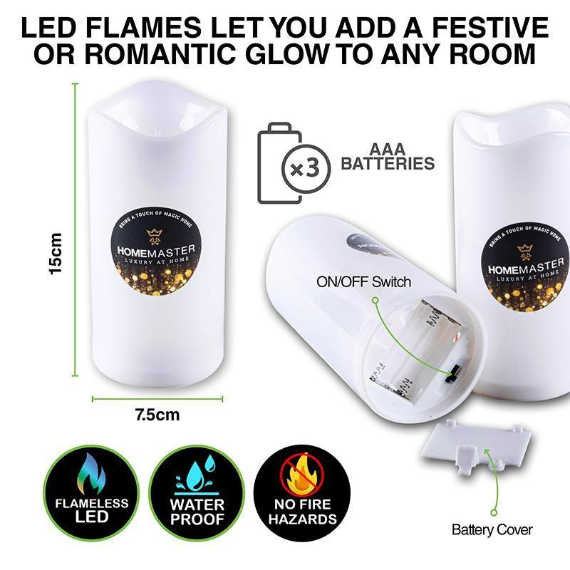 LED Pillar Candle - 15cm x 7.5cm