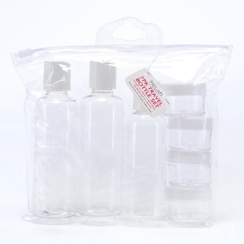 7 Pack Travel Bottle Set in PVC Bag