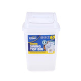 Load image into Gallery viewer, White Swing Top Bin - 5L