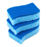 Load image into Gallery viewer, 3 Pack Sponge With Top Scourer - 10.5cm x 7cm x 3cm