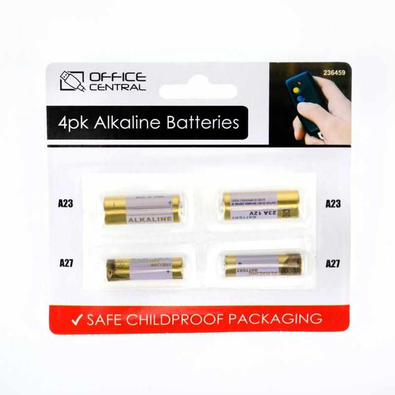 4 Pack A23 & A27 Alkaline Batteries