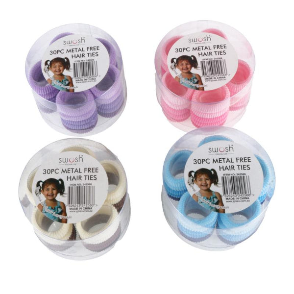 30 Pack Metal Free Hair Ties