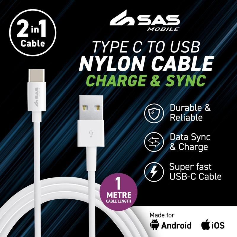 Charge & Sync Type C Cable 1m - Suitable for Android- Suitable for Android