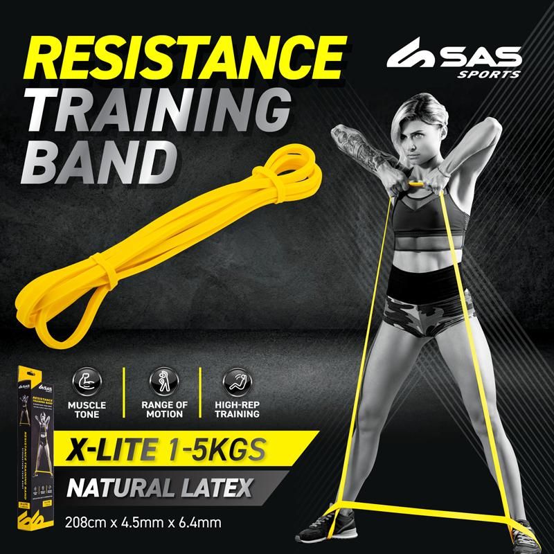 Yellow Resistance Training Band X-Lite - 208cm x 4.5mm x 6.4mm