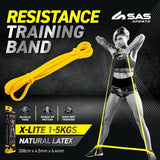 Load image into Gallery viewer, Yellow Resistance Training Band X-Lite - 208cm x 4.5mm x 6.4mm
