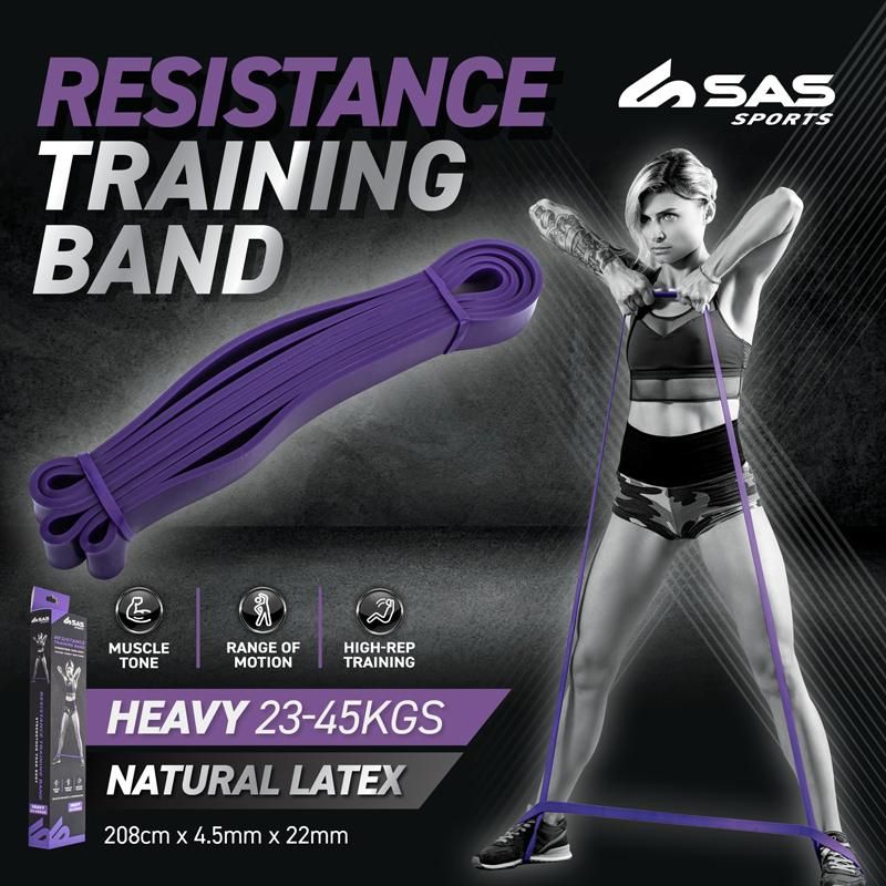 Purple Resistance Training Band Heavy - 208cm x 4.5mm x 22mm