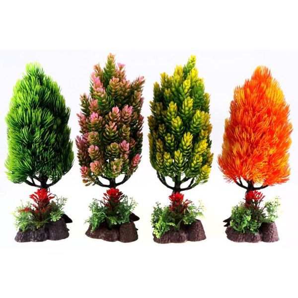 Fish Aquarium Artificial Flower Decoration With Base - 9cm x 7.5cm x 24cm