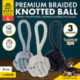Load image into Gallery viewer, Large Rope Tug Toy with Ball - 21cm x 8.8cm