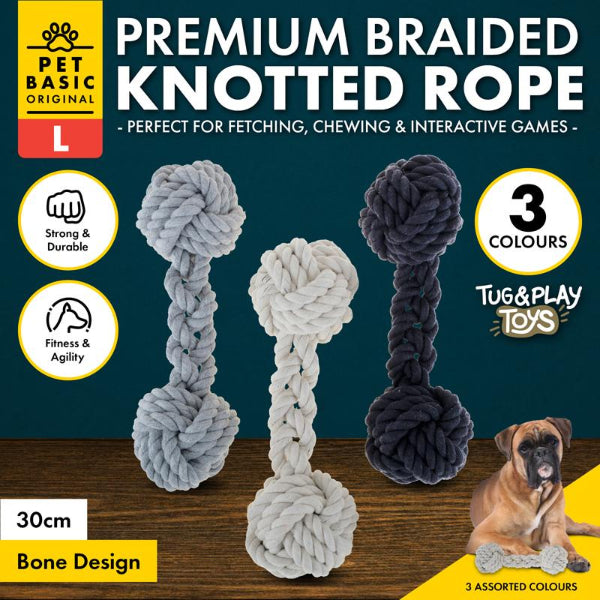 Large Bone Shape Rope Toy - 30cm x 8.5cm