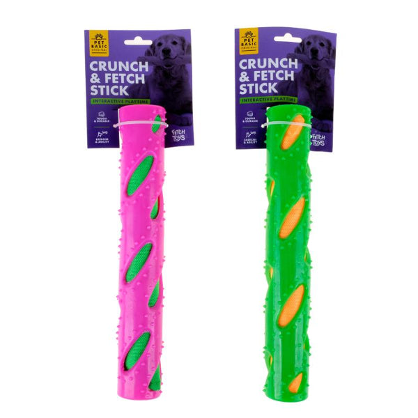 Crunchy Fetch Stick Dog Toy - 29.8cm x 29.8cm x 4.5cm