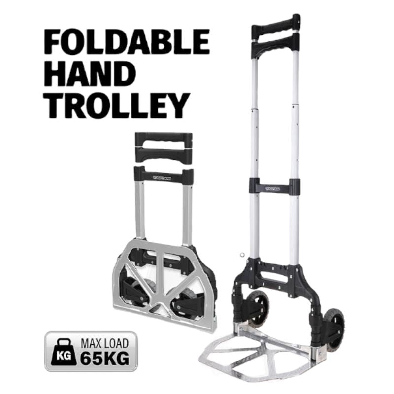 Foldable Hand Trolley - 65kg Capacity