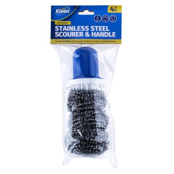 Stainless Steel Scourers with Handle