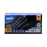 Load image into Gallery viewer, 100 Pack Black Medium Powder Free Disposable Gloves
