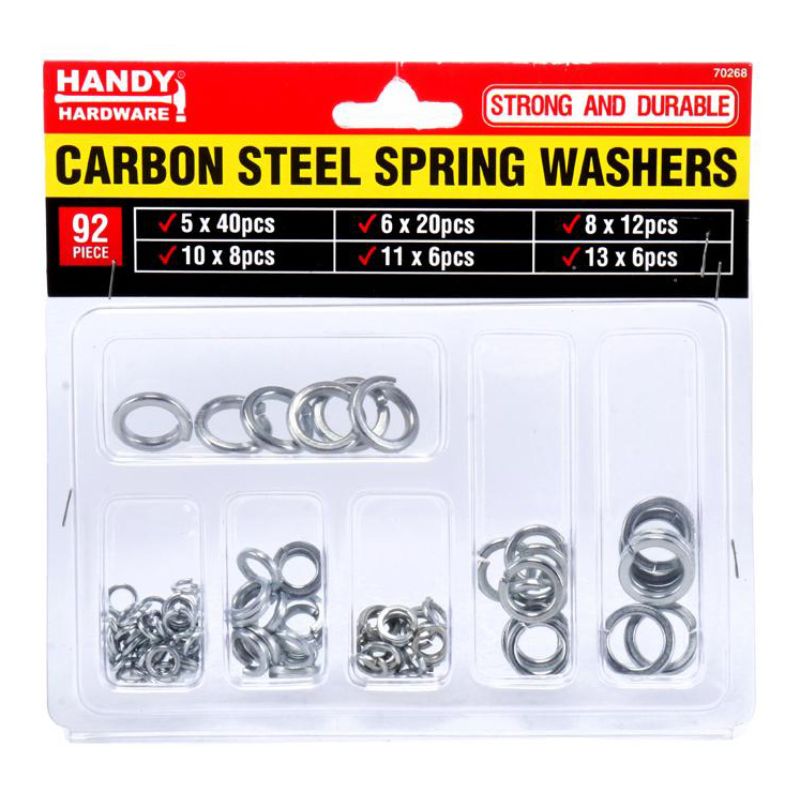92 Piece Carbon Steel Spring Washers