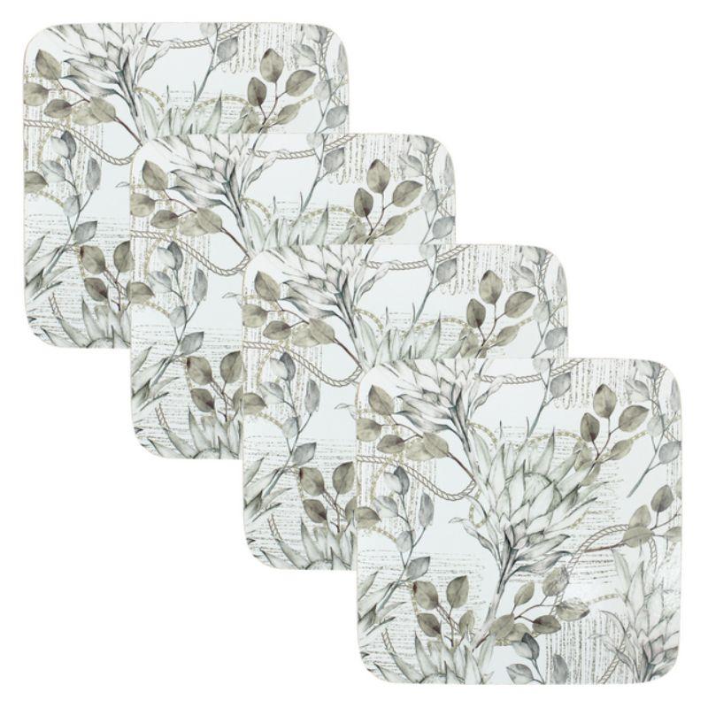 4 Set Warm Garden Coasters - 10cm